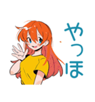 ポップな女の子の冬♡カラフル（個別スタンプ：2）