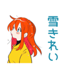 ポップな女の子の冬♡カラフル（個別スタンプ：5）