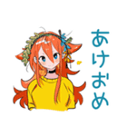 ポップな女の子の冬♡カラフル（個別スタンプ：7）