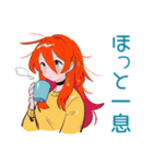ポップな女の子の冬♡カラフル（個別スタンプ：10）