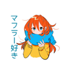 ポップな女の子の冬♡カラフル（個別スタンプ：12）