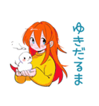 ポップな女の子の冬♡カラフル（個別スタンプ：13）