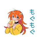 ポップな女の子の冬♡カラフル（個別スタンプ：18）