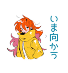 ポップな女の子の冬♡カラフル（個別スタンプ：19）