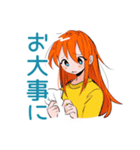 ポップな女の子の冬♡カラフル（個別スタンプ：34）