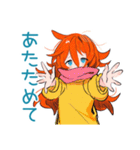 ポップな女の子の冬♡カラフル（個別スタンプ：36）