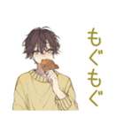 ゆるシャツ男子の冬★ほっこり（個別スタンプ：35）
