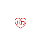 超ちいさい/ラブラブ/はんこ/ハンコ/判子1（個別スタンプ：8）