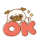 元気なパグちゃん♡（個別スタンプ：2）