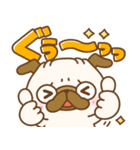 元気なパグちゃん♡（個別スタンプ：3）