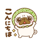 元気なパグちゃん♡（個別スタンプ：4）