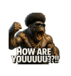 大絶叫！！パラダイスゴリラ（個別スタンプ：1）