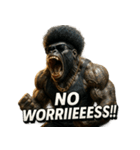 大絶叫！！パラダイスゴリラ（個別スタンプ：4）