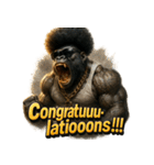 大絶叫！！パラダイスゴリラ（個別スタンプ：13）