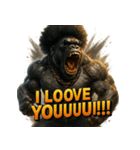 大絶叫！！パラダイスゴリラ（個別スタンプ：16）