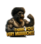 大絶叫！！パラダイスゴリラ（個別スタンプ：18）