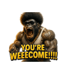 大絶叫！！パラダイスゴリラ（個別スタンプ：19）