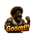 大絶叫！！パラダイスゴリラ（個別スタンプ：27）