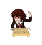 彼女は将棋をする2（個別スタンプ：2）