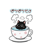 猫茶〜美人黒猫愛嬌たっぷり♡〜 -BIG-（個別スタンプ：1）