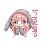 たれ耳うさぎ女子の♡ぴえん返し（個別スタンプ：5）