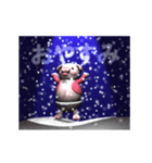 雪とピンクピッグ（アニメーション）（個別スタンプ：8）