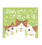 年末年始をお祝いする猫スタンプ（個別スタンプ：5）