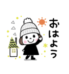 毎年使える♡ゆるかわガール 冬（個別スタンプ：1）