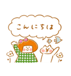 《冬色♡ほんわか言葉》ハナチャンと猫（個別スタンプ：14）