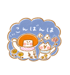 《冬色♡ほんわか言葉》ハナチャンと猫（個別スタンプ：16）
