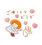 《冬色♡ほんわか言葉》ハナチャンと猫（個別スタンプ：28）