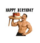 誕生日を祝うマッチョ（個別スタンプ：6）