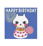 飛び出す！秋から年末年始の猫のレト（個別スタンプ：23）