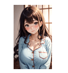 パジャマガール3写真（個別スタンプ：6）