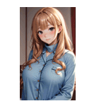 パジャマガール3写真（個別スタンプ：7）