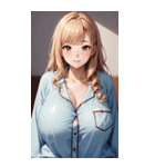 パジャマガール3写真（個別スタンプ：14）