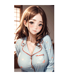 パジャマガール3写真（個別スタンプ：19）