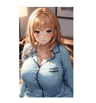 パジャマガール3写真（個別スタンプ：34）