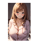 パジャマガール3写真（個別スタンプ：35）