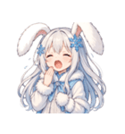 雪うさぎのドタバタ日常絵文字（個別スタンプ：13）