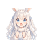 雪うさぎのドタバタ日常絵文字（個別スタンプ：20）