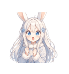 雪うさぎのドタバタ日常絵文字（個別スタンプ：22）
