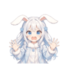雪うさぎのドタバタ日常絵文字（個別スタンプ：24）