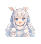 雪うさぎのドタバタ日常絵文字（個別スタンプ：26）