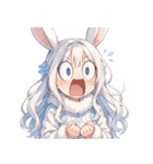 雪うさぎのドタバタ日常絵文字（個別スタンプ：29）