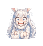 雪うさぎのドタバタ日常絵文字（個別スタンプ：30）