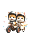豆柴とねこ♡文字なし（個別スタンプ：1）