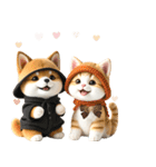 豆柴とねこ♡文字なし（個別スタンプ：2）