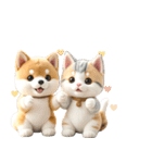 豆柴とねこ♡文字なし（個別スタンプ：9）