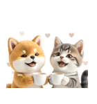 豆柴とねこ♡文字なし（個別スタンプ：15）